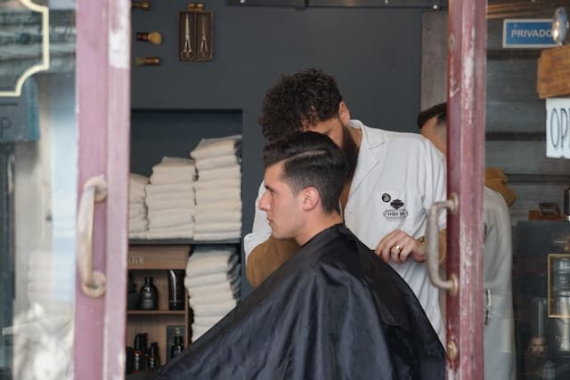 clean white towels stacked in professional salon